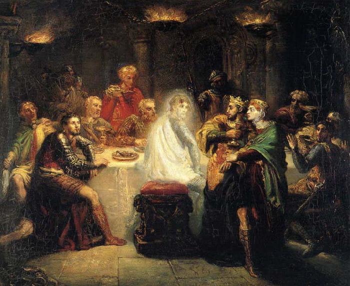Theodore Chasseriau The Ghost of Banquo oil painting picture